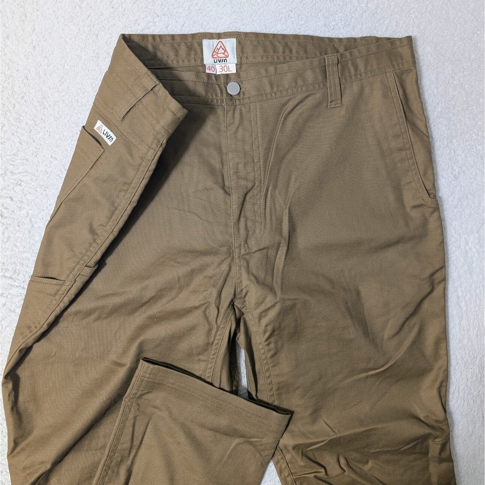 NEW! MENS LIVSN V2 Flex Canvas Pants Brown FCP-124-B01 40x30 Reinforced Knee $98